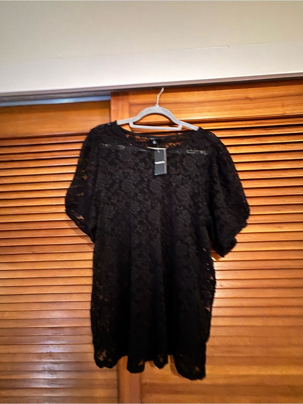 Torrid Black Lace Short Sleeve Top